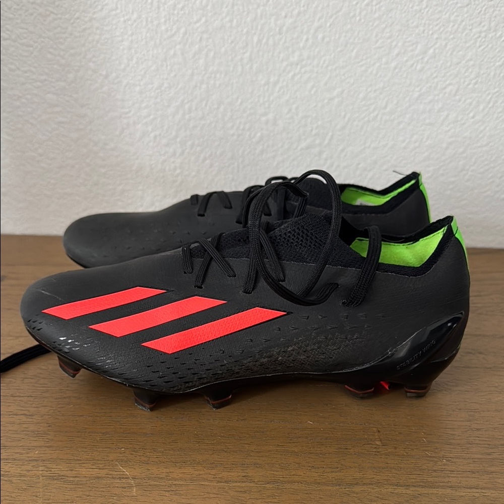 Adidas Black and Red Soccer Cleats